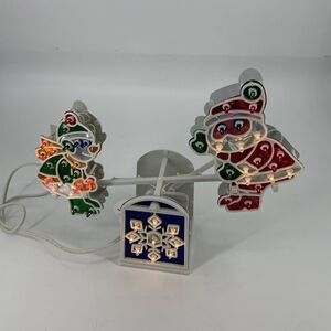 Vintage Christmas Santa Snowman Light Up See Saw Decor INDOOR Motorized